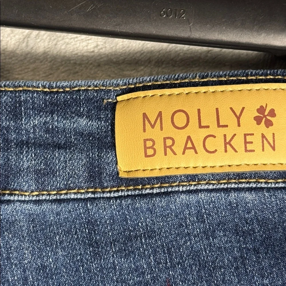 Molly Bracken Blue Flare Jeans women’s size 27 flare 7/8 length‎ medium wash